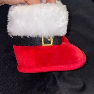 Newborn Santa boot slippers